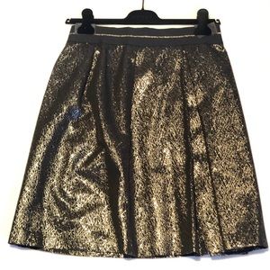 Vince Camuto black and golden metallic skirt